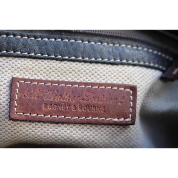 Dooney & Bourke Y2K Vintage - AWL - Short Strap Hobo Black + Brown Pebbled, USA - Picture 4 of 13